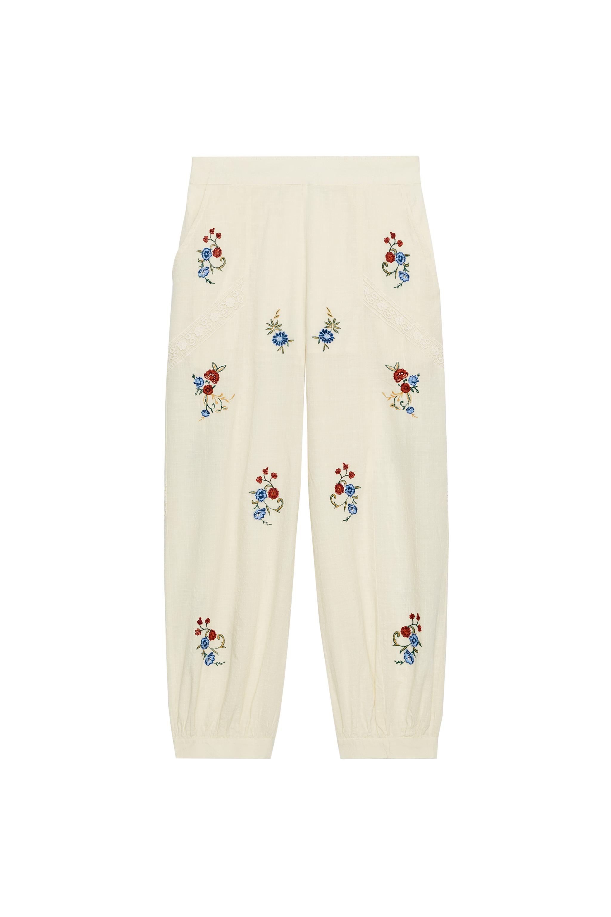 EMBROIDERED BLOOMER PANTS